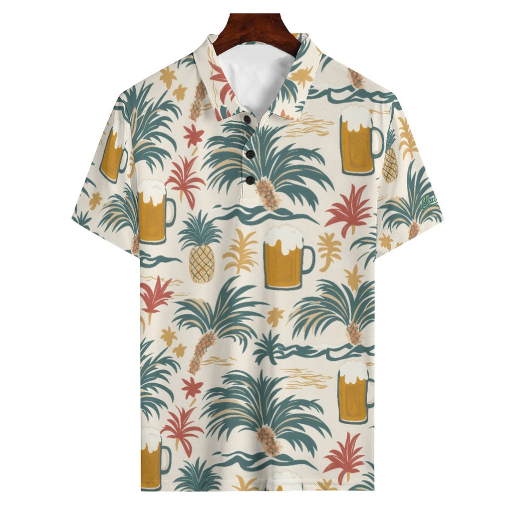 Clubbin Island Men’s Golf Polo – Tropical Vibes